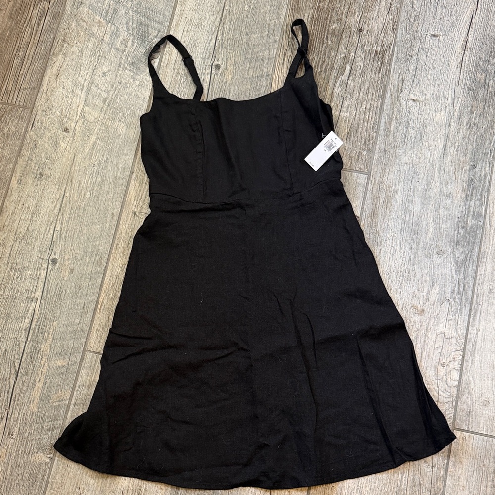 NWT Old Navy Black Linen Dress
